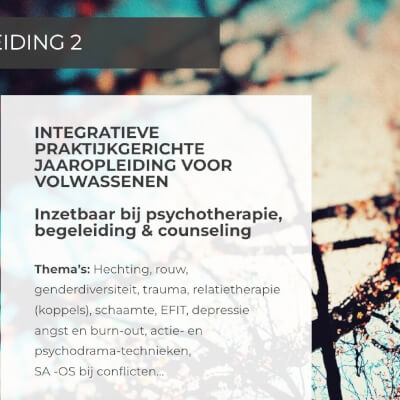 Integratieve psychotherapie voor volwassenen Integratieve psychotherapie voor volwassenen